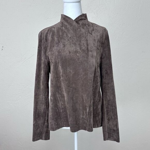 Ellie Kai Ultrasuede Unstructured Faux Suede Open Jacket Size M - Picture 4 of 16
